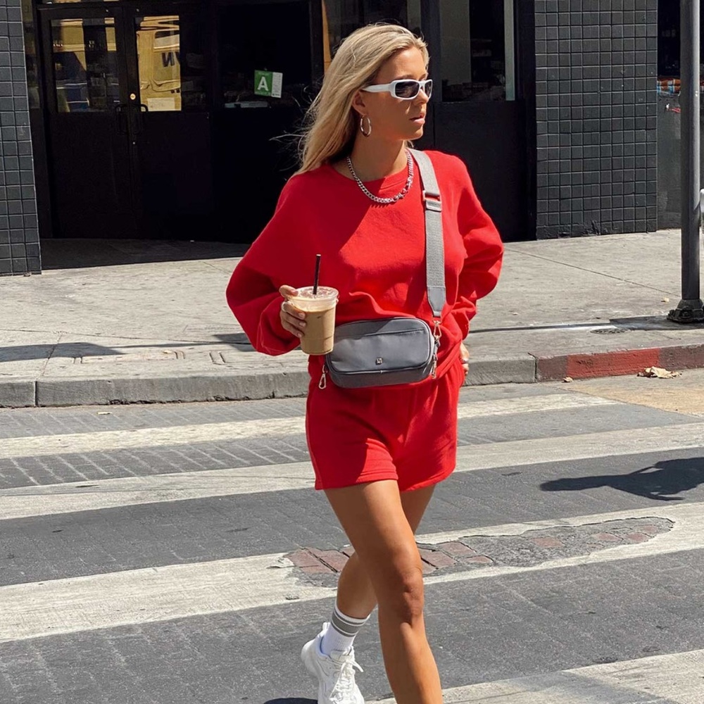 Red sweat set